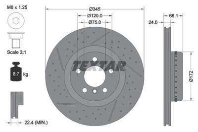 2X ДИСК ТОРМОЗНОЙ BMW ЗАД 1/2/3/4 1,5-3,0 11- 92265225