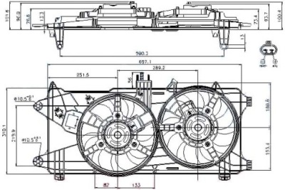 Nissens вентилятор радиатора с корпус fiat dobl фото №1