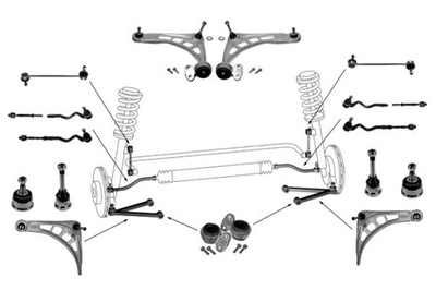РЫЧАГ КОМПЛЕКТ ПОДВЕСКИ BMW 3 E46 M ПАКЕТ