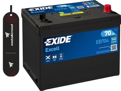 АКУМУЛЯТОР EXIDE EXCELL P+ 70AH/540 EB704