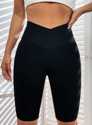 SHEIN SPORTOWE LEGGINSY DAMSKIE CZARNE 38 VWC