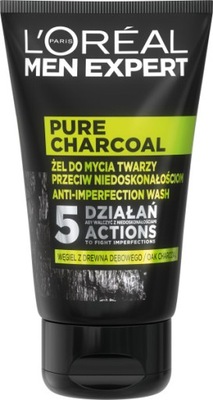 LOREAL MEN EXPERT żel do mycia twarzy Pure Charco