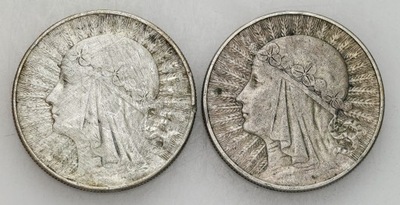 II RP. 10 złotych 1932 Głowa kobieta - zestaw 2 sztuk