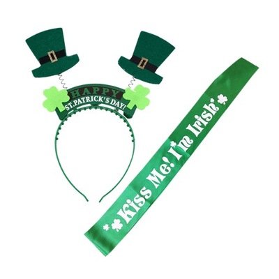 Irlandzka czapka z okazji Dnia Św. Patryka ZIELONA