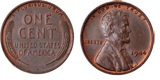 1 cent USA (1944) - A. Lincoln Mennica Philadelphia