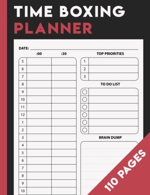 Press, Itopreunera Time Boxing Planner: Daily Time Block Planner to Boost P