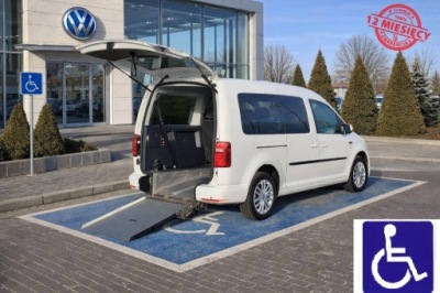 Volkswagen Caddy 2.0 TDI Maxi PFRON Przewóz osoby niepełnosprawnej Inwalida