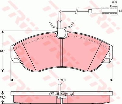 КОЛОДКИ HAM. FIAT P. DUCATO 2.0- 2.8 JTD 98- 02 Z ДАТЧИКОМ