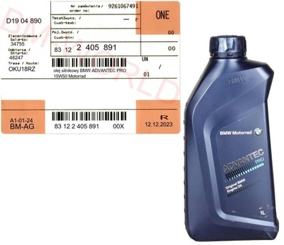 NUEVO ORIGINAL CON BMW ACEITE SILNIKOWY BMW ADVANTEC PRO 15W-50 MOTORRAD ASO  