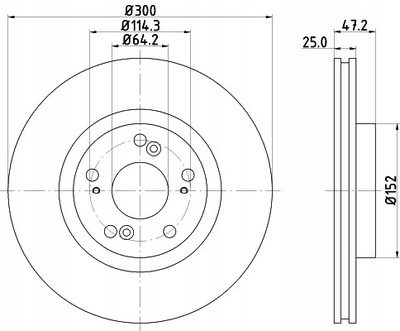 DISCO HAM MINTEX MDC1701 HONDA ACCORD VIII 2.0,2.  