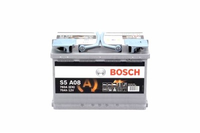 BOSCH BATTERY BOSCH 12V 70AH 760A START&STOP AGM P + 1 278X175X190  