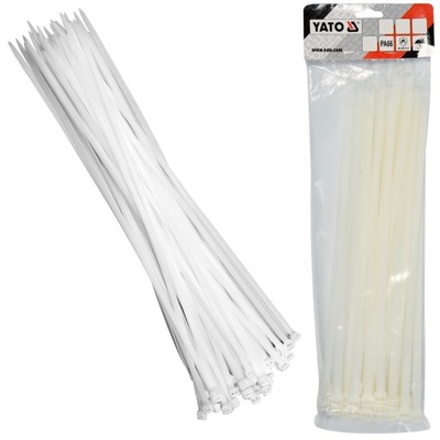 YATO OPASKI ZACISKOWE TRYTKI BIAŁE 50szt. 350x7,6