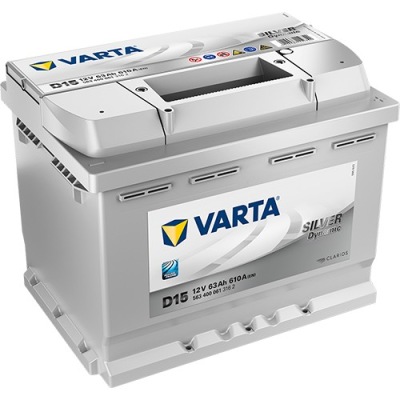 Акумулятор varta silver dynamic d15 12v 63ah 610a фото №1