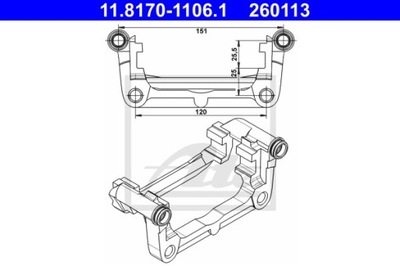 ABETE SOPORTE DE FRENADO 11.8170-1106.1  