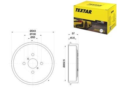 BEBNY DE FRENADO 2SZT. PARTE TRASERA DAIHATSU CHARADE VIII TOYOTA YARIS 1.0-1.4D  