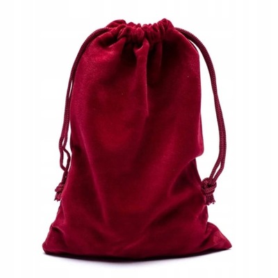 Aksamitna torebka prezentowa - Bordowa M