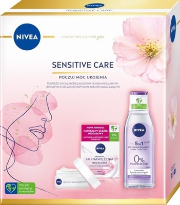 NIVEA ZESTAW PREZENTOWY KOSMETYKÓW DLA KOBIET SENSITIVE CARE