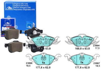 Ate13.0470-7115.2 комплект тормозных колодок ham. керамические + ассистент водителя #33 фото №1