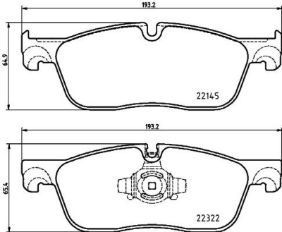 Тормозные колодки тормозные land rover range rover velar 2.0 d180 td4 03.17- lr160438 фото №1