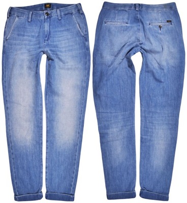 LEE spodnie REGULAR blue SLIM CHINO _ W29 L31