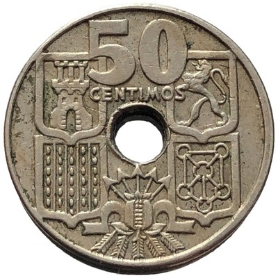 88355. Hiszpania - 50 centymów - 1949r.