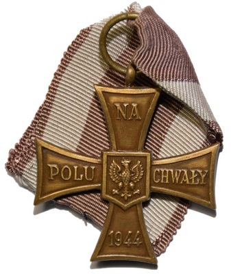 Krzyż Walecznych 1944 wykonanie Mennicy oryginał piękny stan