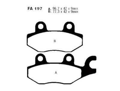 КОЛОДКИ ТОРМОЗНЫЕ EBC GPFAX197HH NA TOR