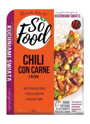 CHILI CON CARNE Z RYŻEM 330 g - SO FOOD SO FOOD