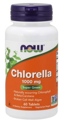 Now Foods Chlorella 1000mg 60 vege tabletek