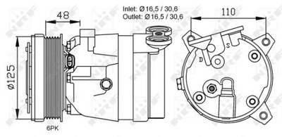 32022. КОМПРЕСОР KLIMAT. OPEL