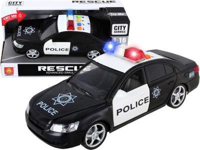Samochód Policyjny Auto POLICJA Światło Dźwięk 1:16 syrena
