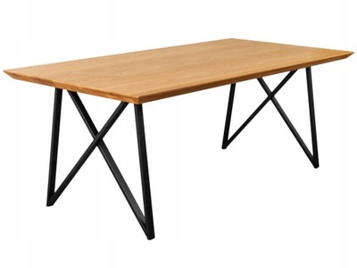 Stół Salonowy DĄB na Czarnych Nogach w Styl LOFT