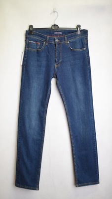 TOMMY HILFIIGER SPODNIE JEANSOWE GRANATOWE 33/32