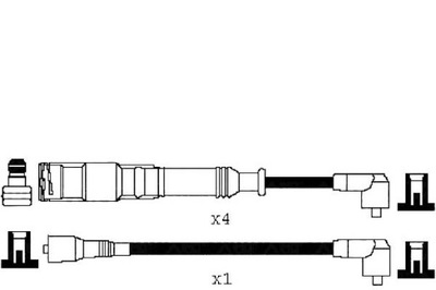 ПРОВОДА ЗАЖИГАНИЯ КОМПЛЕКТ. AUDI VALEO