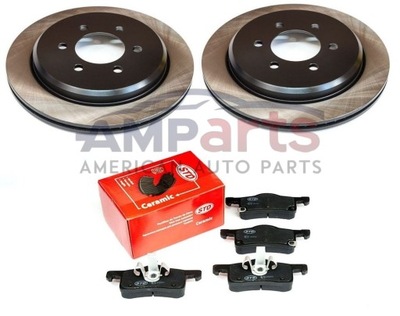 Ford expedition 2003-2006 2x гальмівні диски + гальмівні колодки гальмівні задня фото №1