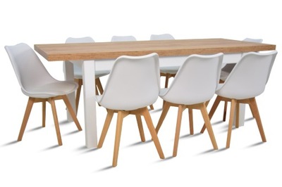 Stół rozkładany 90x160/210 8 krzeseł WYBÓR KOLORU