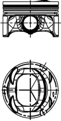 40846600/KBS PISTÓN KPL. Z PIERSCIENIAMI  