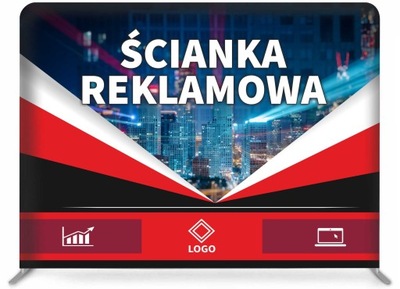 Ścianka Reklamowa Tekstylna 300x225 Nadruk Projekt