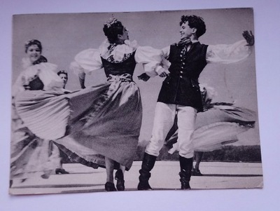 Zespół Śląsk - taniec TROJAK - pocztówka z 1958