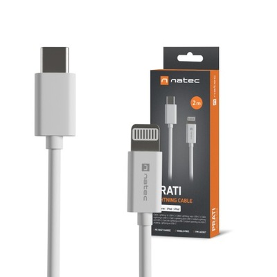 Kabel Lightning - USB-C 2m biały MFi Natec Prati kabel do iPhone