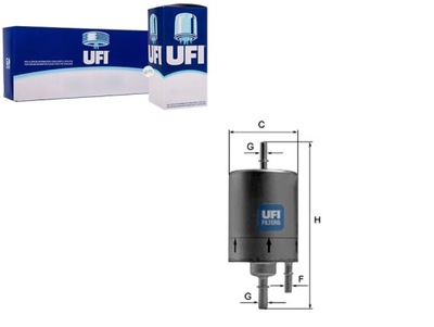 UFI FILTRO COMBUSTIBLES 6853 PP8366 G10215 H224WK  