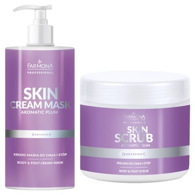 FARMONA SKIN AROMATIC PLUM PEELING + KREM DO CIAŁA I STÓP 2x500ML