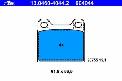 ATE 13.0460-4044.2 ATE КОЛОДКИ HAM.