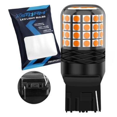 ЛАМПОЧКА АВТОМОБИЛЬНАЯ LED (СВЕТОДИОД ) XSTORM W21W WY21W T20 ОРАНЖЕВАЯ ПОВОРОТНИК