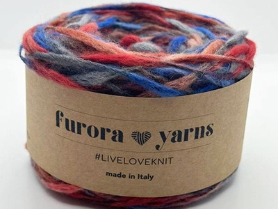 Włóczka Furora Yarns wełna jagnięca RAINBOW MIDNIG