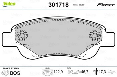 VALEO 301718 VALEO ZAPATAS HAM. FIRST  