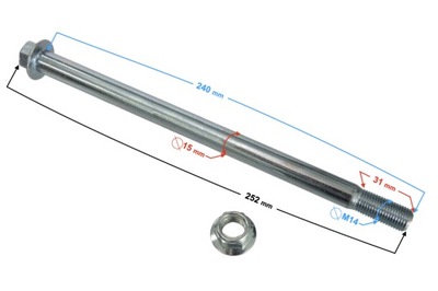 EJE RUEDAS TRASERO PARA MOTOROWERU FIGHTER 2  