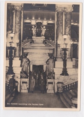 ADOLF HITLER W PARYSKIEJ OPERZE ... stemple .. znaczki