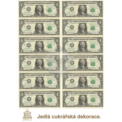 Papier jadalny „Banknot dolara amerykańskiego” -