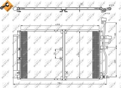 РАДІАТОР КОНДИЦІОНЕРА - КОНДЕНСАТОР EASY FIT 35797